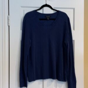 Dark Blue Tahari 100% cashmere sweater